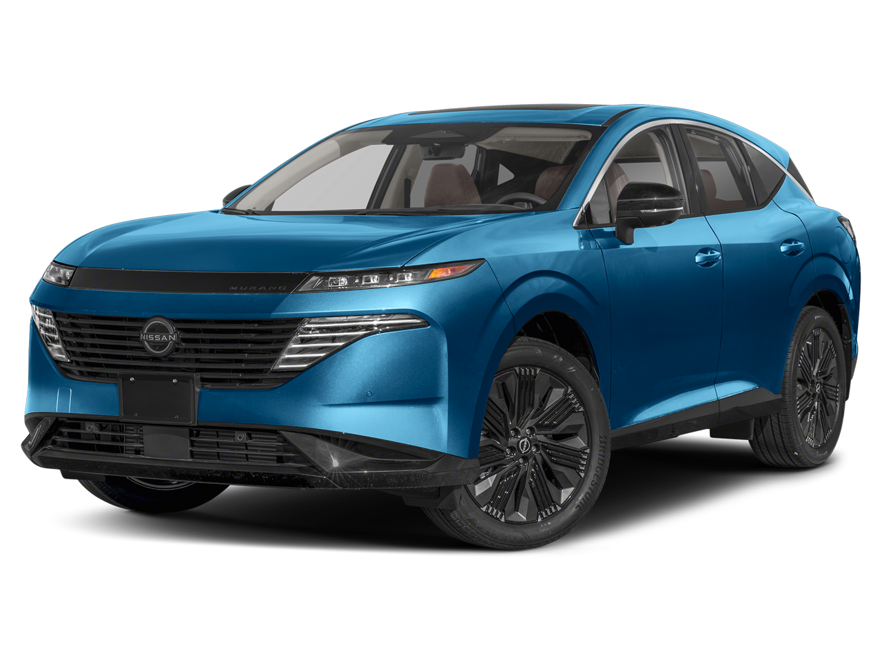 2026 Nissan Murano Platinum in Aurora Blue Pearl Metallic — front three-quarter view