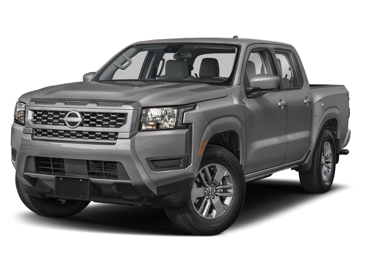 2026 Nissan Frontier SV in Gun Metallic — front three-quarter view