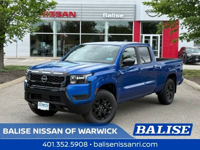 2026 Nissan Frontier SV in Bluestone Pearl — front three-quarter view