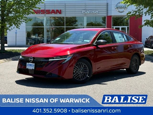 2026 Nissan Sentra SV in Scarlet Ember Tintcoat — front three-quarter view