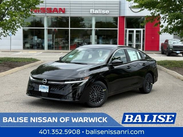 2026 Nissan Sentra SV in Super Black — front three-quarter view