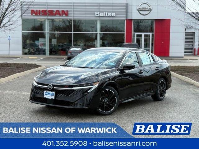 2026 Nissan Sentra SR in Super Black — front three-quarter view