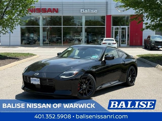 2026 Nissan Z Performance in Black Diamond Pearl — front three-quarter view